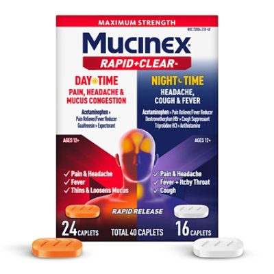 Mucinex Rapid Clear Headache Mucus Congestion Caplets - 40 Count - Image 2
