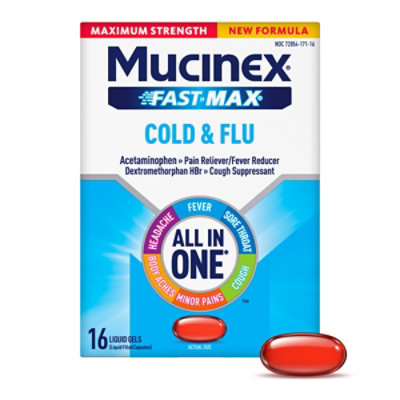 Mucinex Fast-Max Cold & Flu Liquid Gels - 16 Count - Image 2