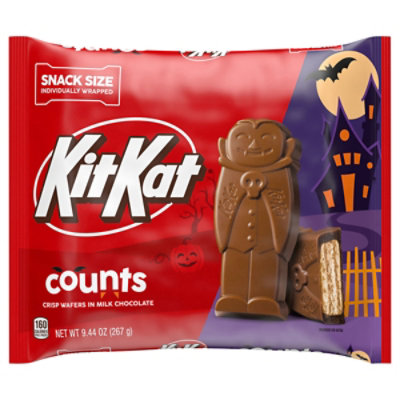 KIT KAT Milk Chocolate Wafer Snack Size Counts Halloween Candy Bag - 9.44 Oz - Image 2