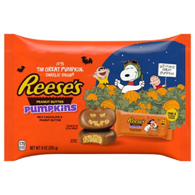 REESE'S Snoopy & Friends Milk Chocolate Peanut Butter Pumpkins Halloween Candy Bag - 9 Oz - Image 2