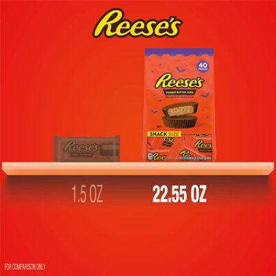 REESE'S Milk Chocolate Snack Size Peanut Butter Cups Halloween Candy Bag - 22.55 Oz - Image 5
