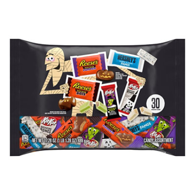 HERSHEY'S KIT KAT and REESE'S Assorted Flavored Snack Size Halloween Candy Bag - 17.28 (30 Pieces) - Image 1