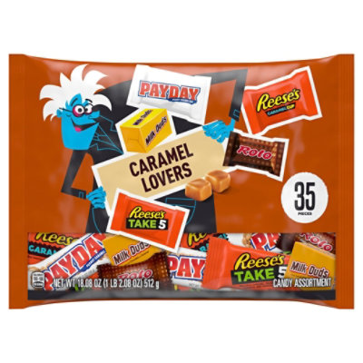 Hershey Assorted Caramel Flavored Halloween Candy Bag - 18.08 Oz - Image 1