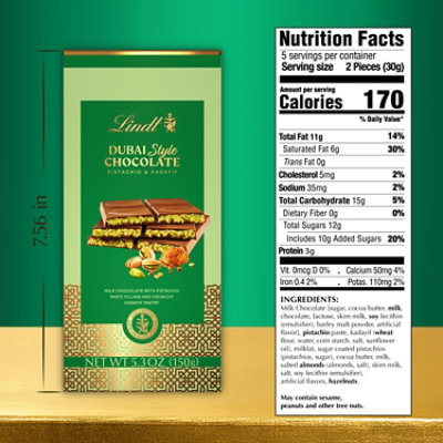 Lindt Dubai Style Chocolate Bar - 5.3 Oz - Image 5