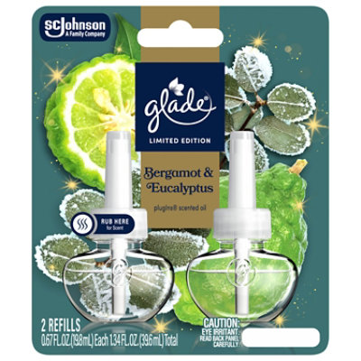 Glade Plugins Scented Oil Refills, Limited Edition Bergamot & Eucalyptus - 2-.67 Fl. Oz. - 2-.67 FZ - Image 2