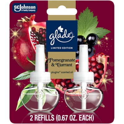 Glade Plugins Scented Oil Refills, Limited Edition Pomegranate & Currant - 2-.67 Fl. Oz. - 2-.67 FZ - Image 1