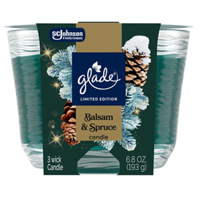 Glade 3 Wick Candle, Limited Edition Balsam & Spruce - 6.8 Oz. - 6.8 OZ - Image 2