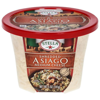 Stella Shredded Asiago Medium Cheese - 5 OZ - Image 2