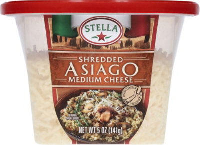 Stella Shredded Asiago Medium Cheese - 5 OZ - Image 1