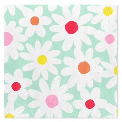 American Greetings Daisy Birthday Lunch Napkins - 20 Count - Image 1