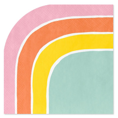 American Greetings Rainbow Birthday Beverage Napkins - 20 Count - Image 1