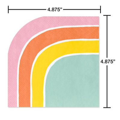 American Greetings Rainbow Birthday Beverage Napkins - 20 Count - Image 2