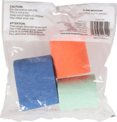 American Greetings Blue/Green/Orange 30' Crepe Paper - 3 Count - Image 4