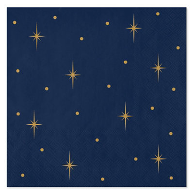 American Greetings Gold Stars All Occasion Lunch Napkins - 20 Count - Image 1