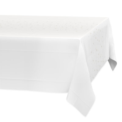 American Greetings Scattered Gold Dots and Stars Plastic Table Cover - Each - Image 1