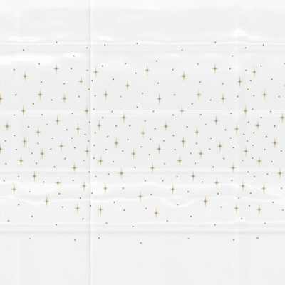 American Greetings Scattered Gold Dots and Stars Plastic Table Cover - Each - Image 2