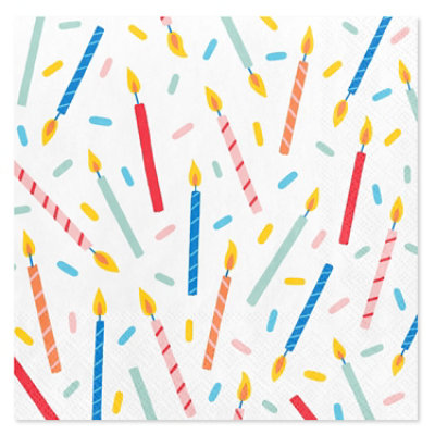 American Greetings Birthday Candles Beverage Napkins - 20 Count - Image 1