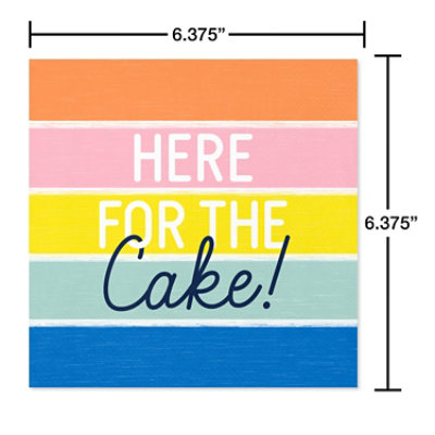American Greetings Here for the Cake Birthday Lunch Napkins - 20 Count - Image 1