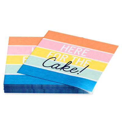 American Greetings Here for the Cake Birthday Lunch Napkins - 20 Count - Image 2