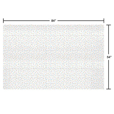 American Greetings Colorful Sprinkles 54" x 84" Plastic Table Cover - Each - Image 3