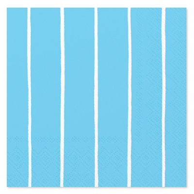 American Greetings Stripes on Blue Beverage Napkins - 20 Count - Image 1