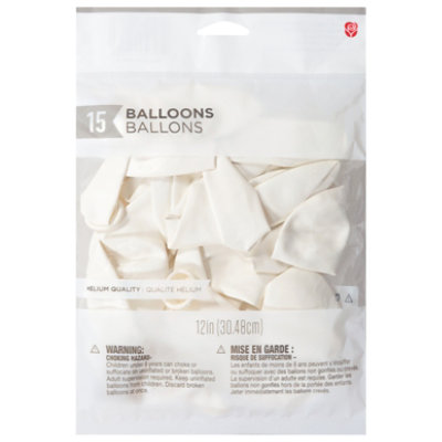 American Greetings White Ballons - 15 Count - Image 3