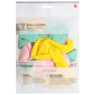 American Greetings Pink/Yellow/Green Balloons - 15 Count - Image 3