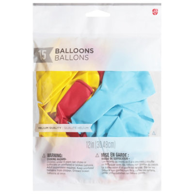 American Greetings Red/Yellow/Blue Ballons - 15 Count - Image 3