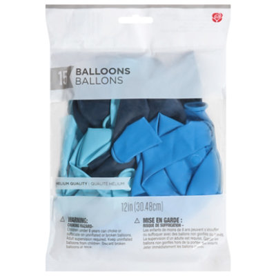 American Greetings Assorted Shades of Blue Balloons - 15 Count - Image 3