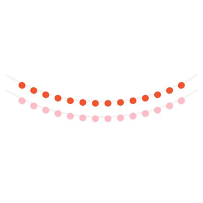 American Greetings Pink and Orange Circles 7' All Occasion Party Banner Decoration - 2 Count - Image 1
