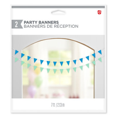 American Greetings Blue and Green Pendants 7' Feet Party All Occasion Banner - 2 Count - Image 2