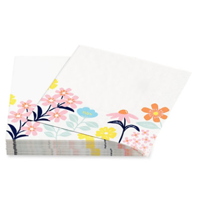 American Greetings Colorful Flowers Beverage Napkins - 20 Count - Image 3
