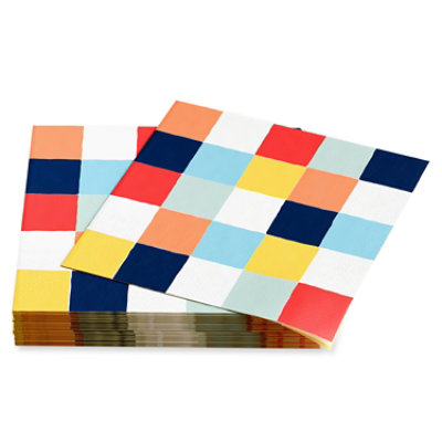 American Greetings Colorful Squares Beverage Napkins - 20 Count - Image 3