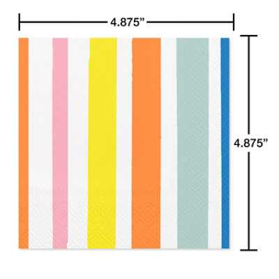 American Greetings Colorful Lines Beverage Napkins - 20 Count - Image 2