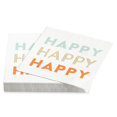 American Greetings Happy Happy Happy Beverage Napkins - 20 Count - Image 3