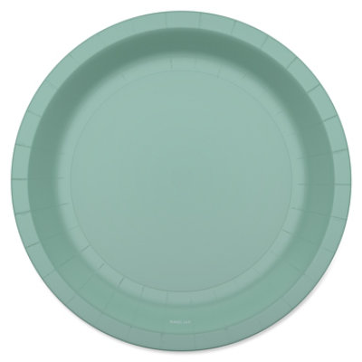 American Greetings Green 7" All Occasion Paper Plates - 10 Count - Image 1