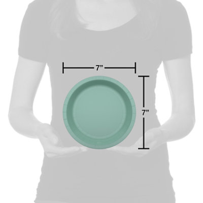 American Greetings Green 7" All Occasion Paper Plates - 10 Count - Image 2