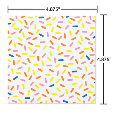 American Greetings Colorful Sprinkles Beverage Napkins - 20 Count - Image 2