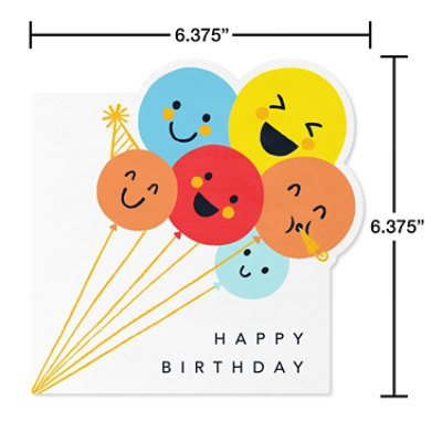 American Greetings Smiley Balloons Birthday Lunch Napkins - 20 Count - Image 2
