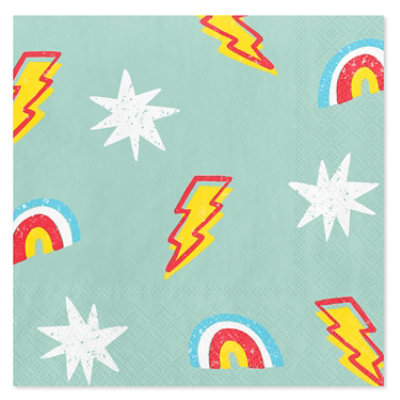 American Greetings Rainbow and Lightening Beverage Napkins - 20 Count - Image 1