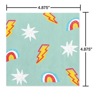American Greetings Rainbow and Lightening Beverage Napkins - 20 Count - Image 2