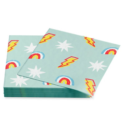 American Greetings Rainbow and Lightening Beverage Napkins - 20 Count - Image 1
