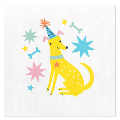 American Greetings Birthday Dog Birthday Beverage Napkins - 20 Count - Image 1