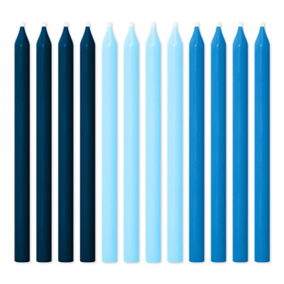 American Greetings Long Thin Shades of Blue Birthday Candles - 12 Count - Image 1
