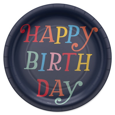 American Greetings Happy Birthday 9" Bithday Paper Plates - 10 Count - Image 1