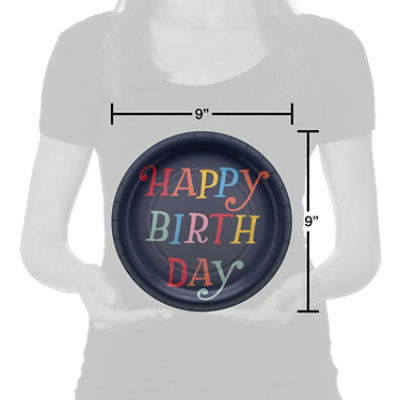 American Greetings Happy Birthday 9" Bithday Paper Plates - 10 Count - Image 2