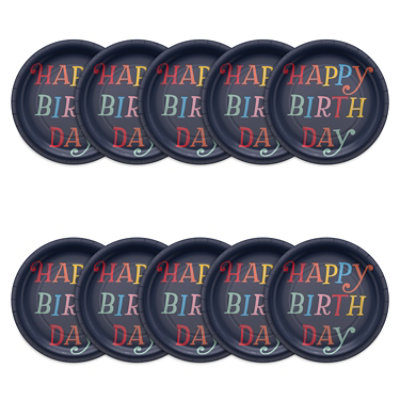 American Greetings Happy Birthday 9" Bithday Paper Plates - 10 Count - Image 3