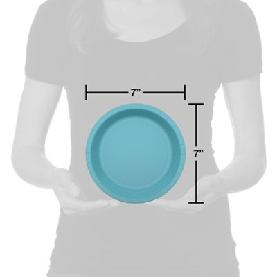 American Greetings Light Blue 7" All Occasion Paper Plates - 10 Count - Image 2