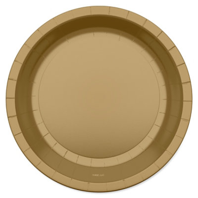 American Greetings Gold 7" All Occasion Paper Plates -10 Count - Image 1
