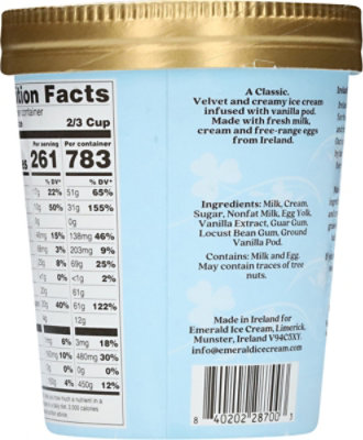 Emerald Ice Cream Irish Vanlla Bean - 16 FZ - Image 5